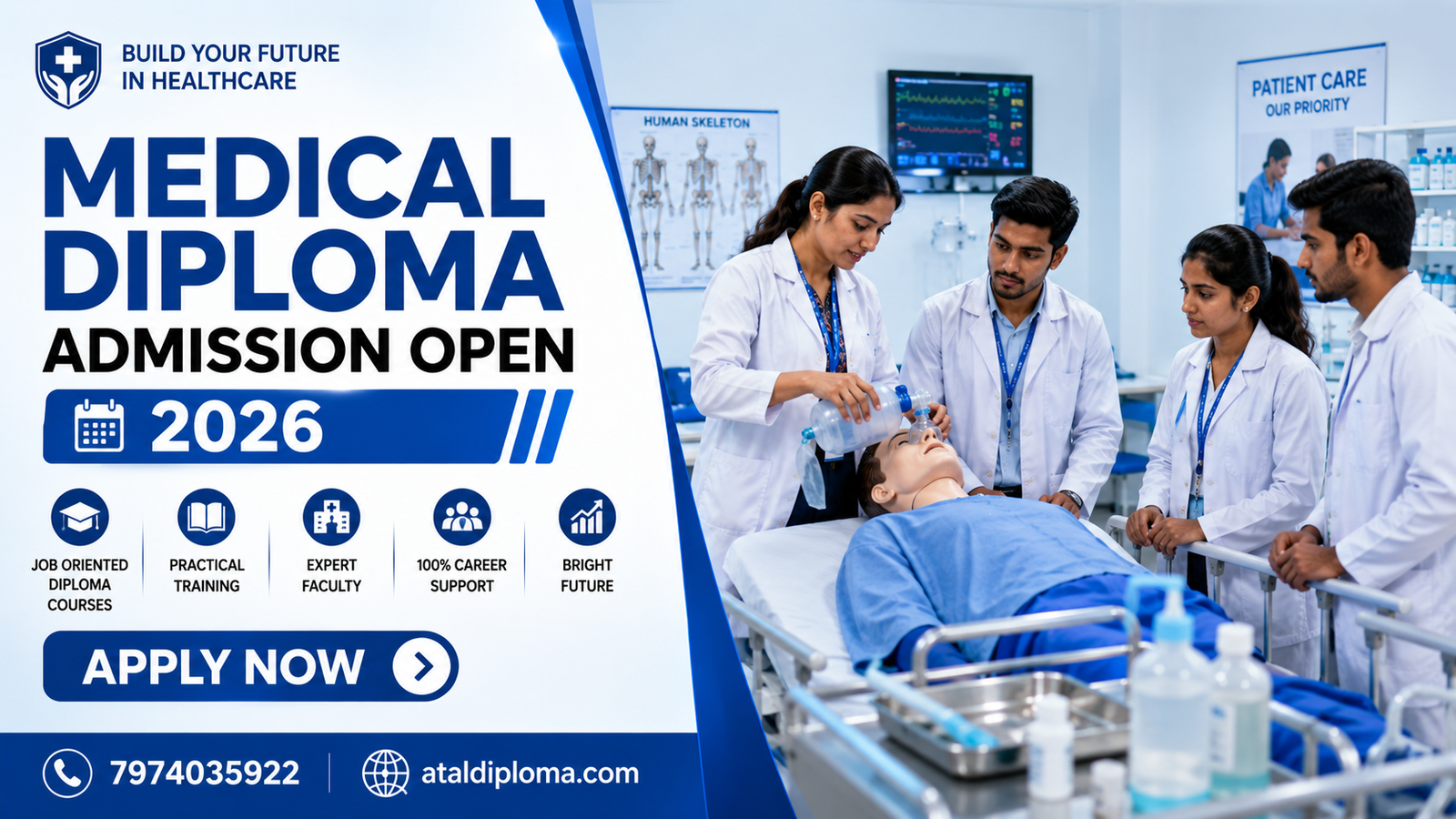 Medical Diploma Admission Open 2026 Healthcare Diploma Admission 2026 Medical Courses Without NEET Healthcare Training Institute Indian Healthcare Students Healthcare Career Opportunities Medical Diploma Courses India ABVHV Healthcare Courses