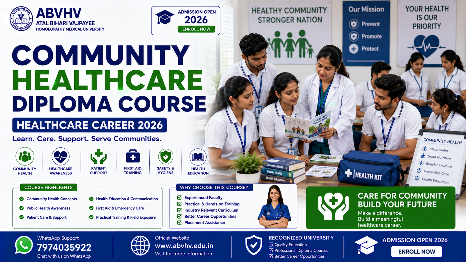Community Healthcare Diploma Course Community Health Training Healthcare Awareness Course Healthcare Students India Medical Diploma Courses India Community Healthcare Education Healthcare Career Opportunities Healthcare Diploma Admission