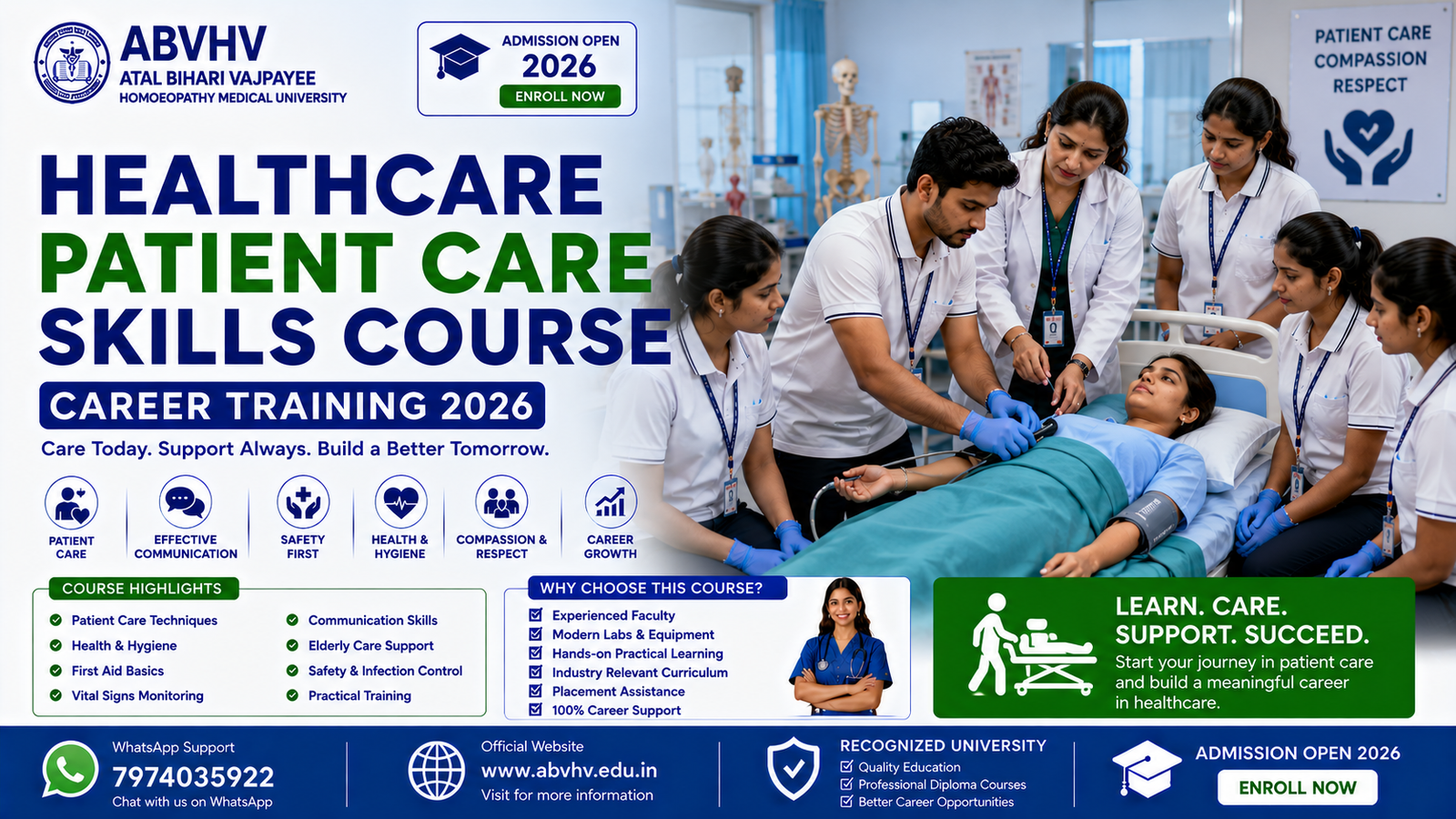 Healthcare Patient Care Skills Course Patient Care Training Healthcare Support Course Healthcare Students India Medical Diploma Courses India Patient Care Skills Training Healthcare Career Opportunities Healthcare Practical Education