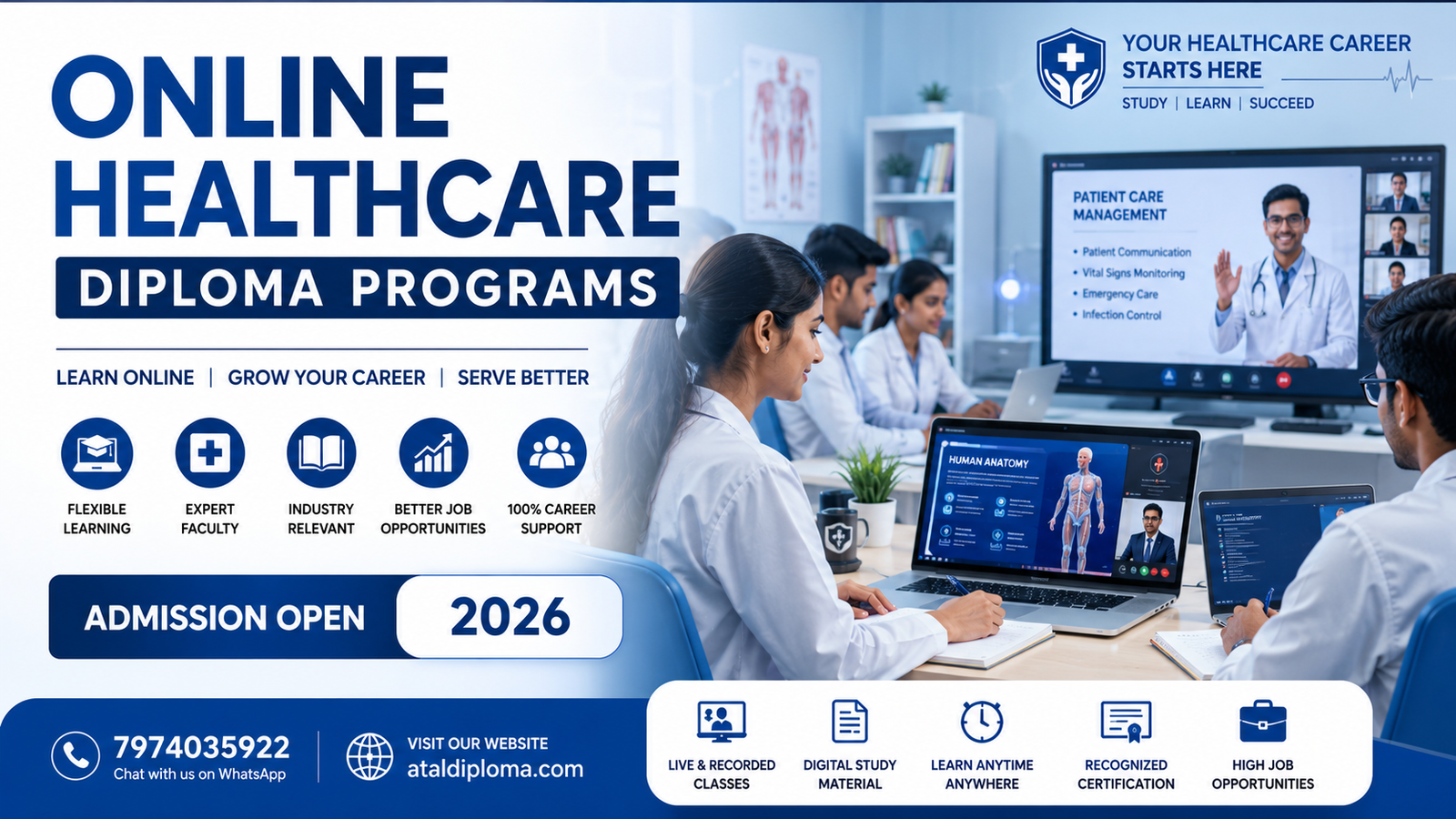 Community Health Worker Diploma Course Healthcare Diploma Admission 2026 Community Healthcare Course India Healthcare Training Institute Indian Healthcare Students Healthcare Career Opportunities Medical Diploma Courses India ABVHV Healthcare Courses
