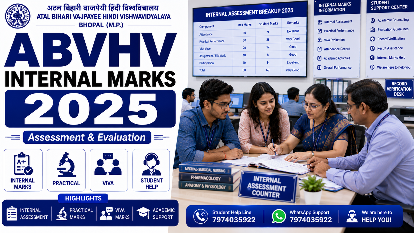 ABVHV Internal Marks 2025 Internal Assessment Practical Marks