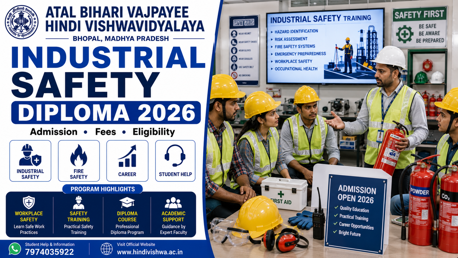 Atal Bihari Vajpayee Hindi Vishwavidyalaya Industrial Safety Diploma 2026