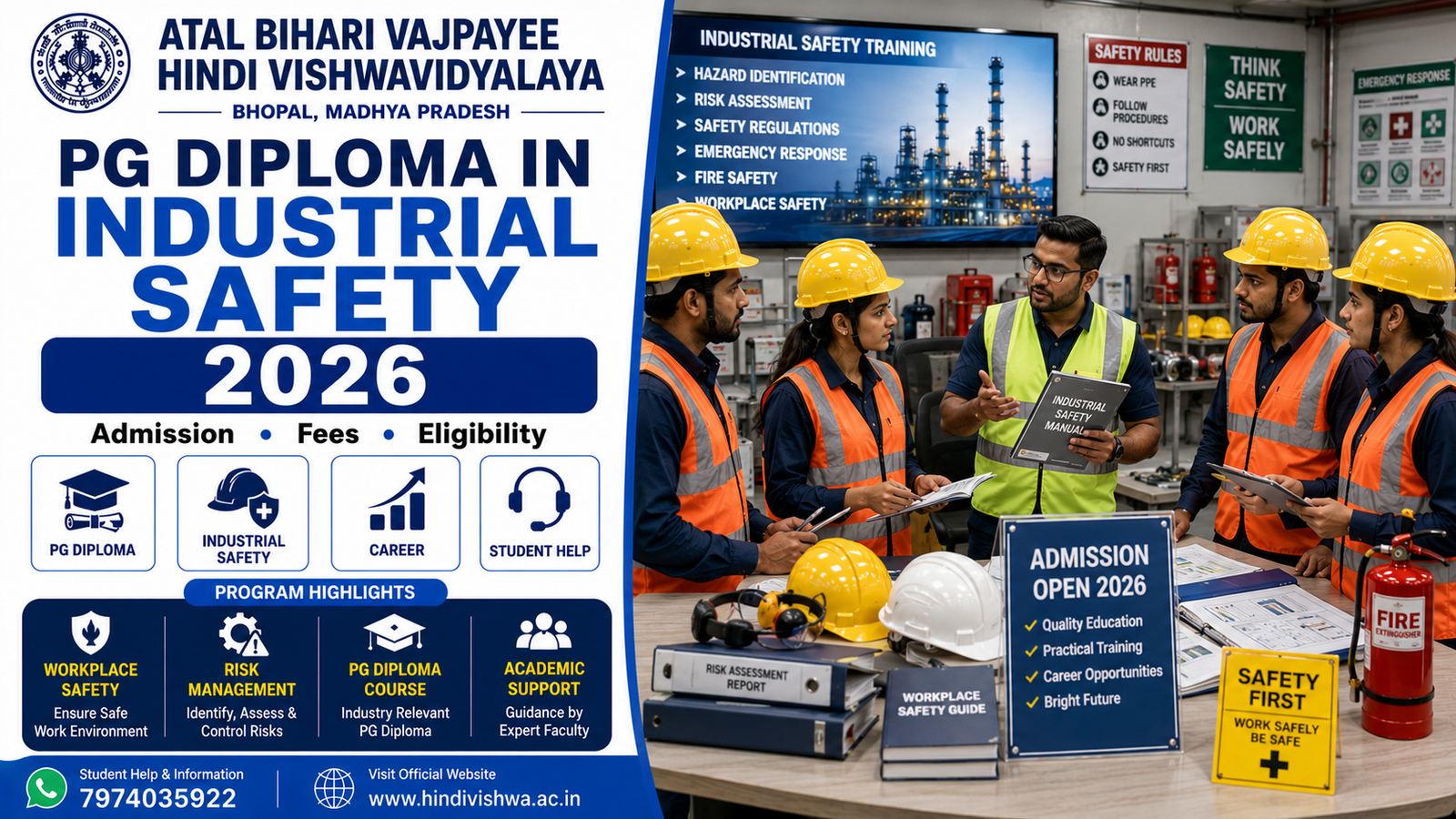 Atal Bihari Vajpayee Hindi Vishwavidyalaya PG Diploma in Industrial Safety 2026