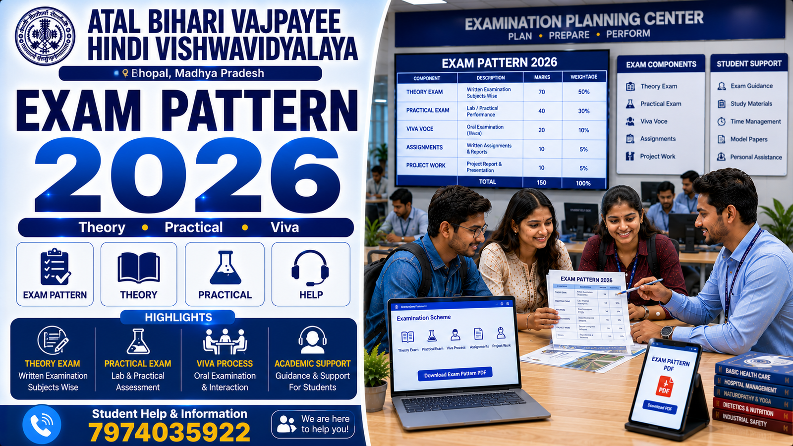 Atal Bihari Vajpayee Hindi Vishwavidyalaya Exam Pattern 2026