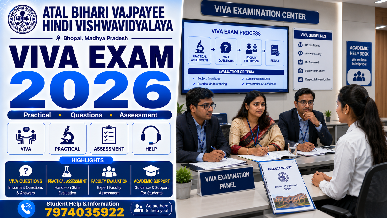 Atal Bihari Vajpayee Hindi Vishwavidyalaya Viva Exam 2026