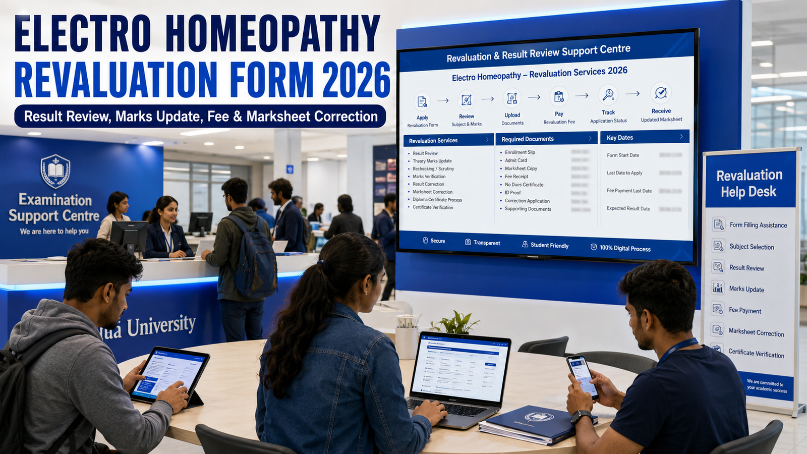Atal Bihari Vajpayee Hindi Vishwavidyalaya Electro Homeopathy Revaluation Form 2026 result review marks update fee marksheet correction