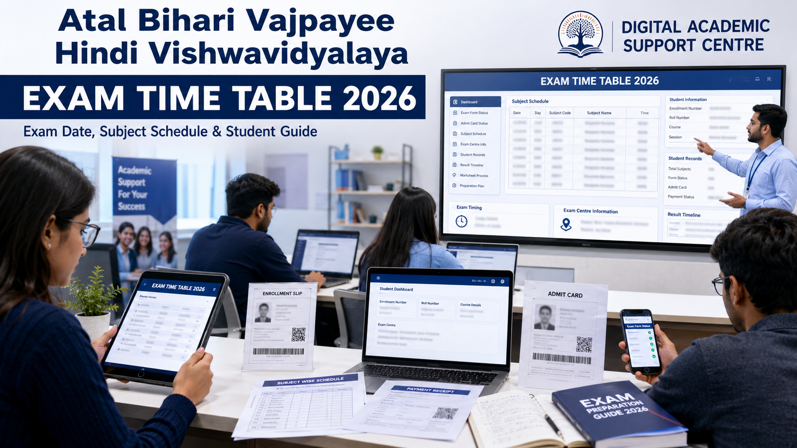 Atal Bihari Vajpayee Hindi Vishwavidyalaya Payment Receipt Verification 2026 fee receipt transaction status no dues guide