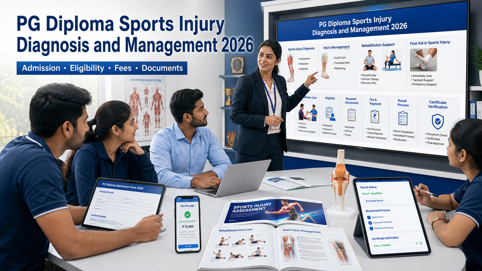 Atal Bihari Vajpayee Hindi Vishwavidyalaya PG Diploma Sports Injury Management 2026 admission eligibility fees practical career result certificate guidance