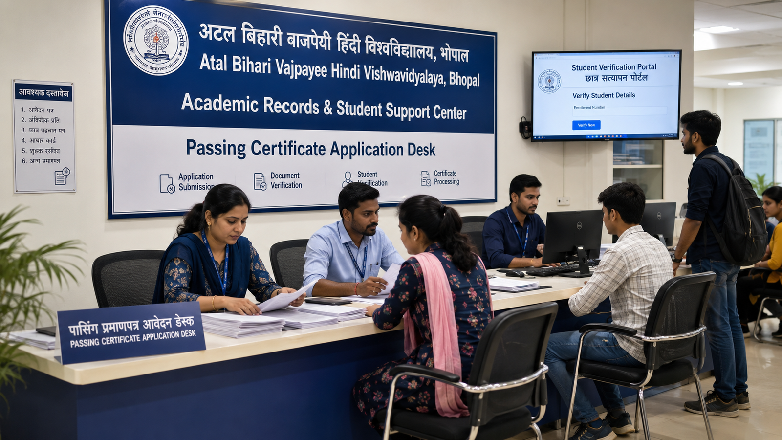 Atal Bihari Vajpayee Hindi Vishwavidyalaya Diploma and PG Diploma Name Correction 2026 application documents status marksheet certificate update