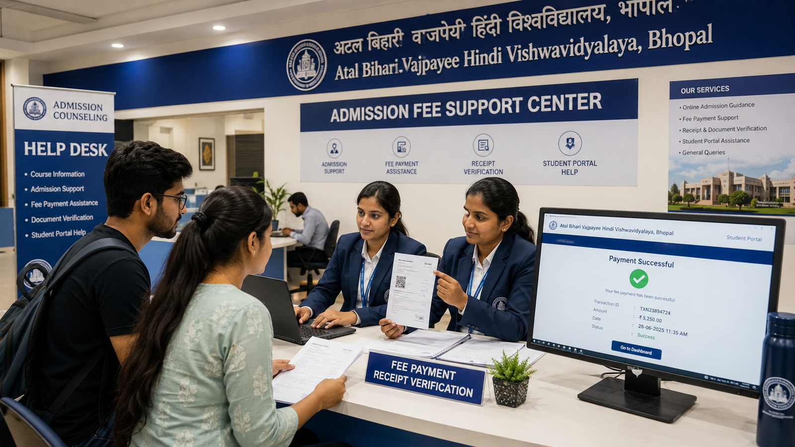 Atal Bihari Vajpayee Hindi Vishwavidyalaya Admission Fee 2026