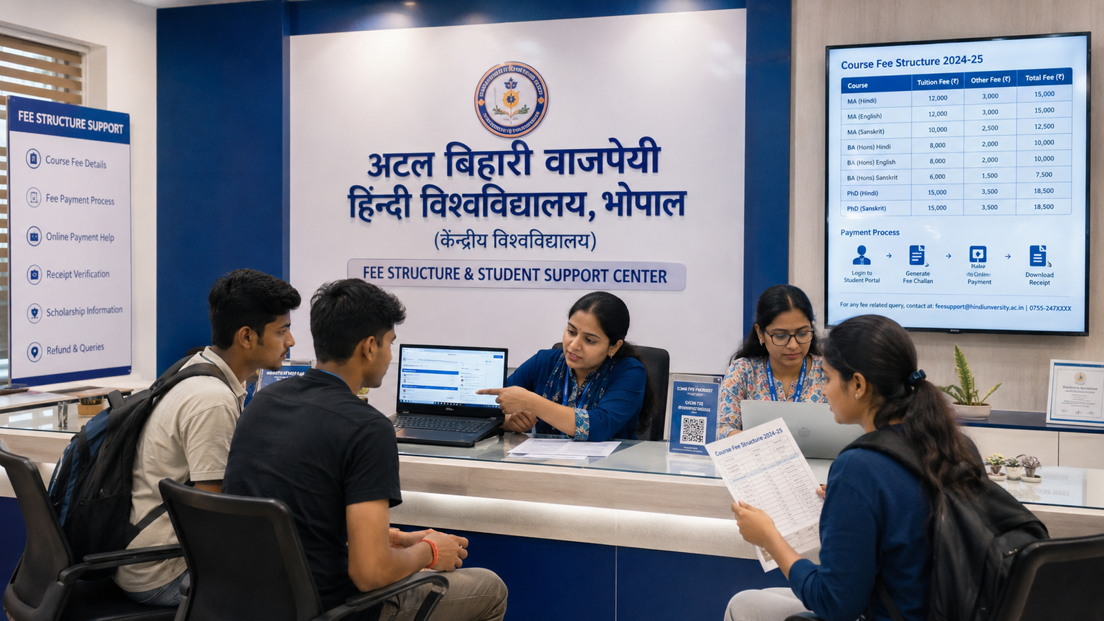 Atal Bihari Vajpayee Hindi Vishwavidyalaya Course Fee 2026