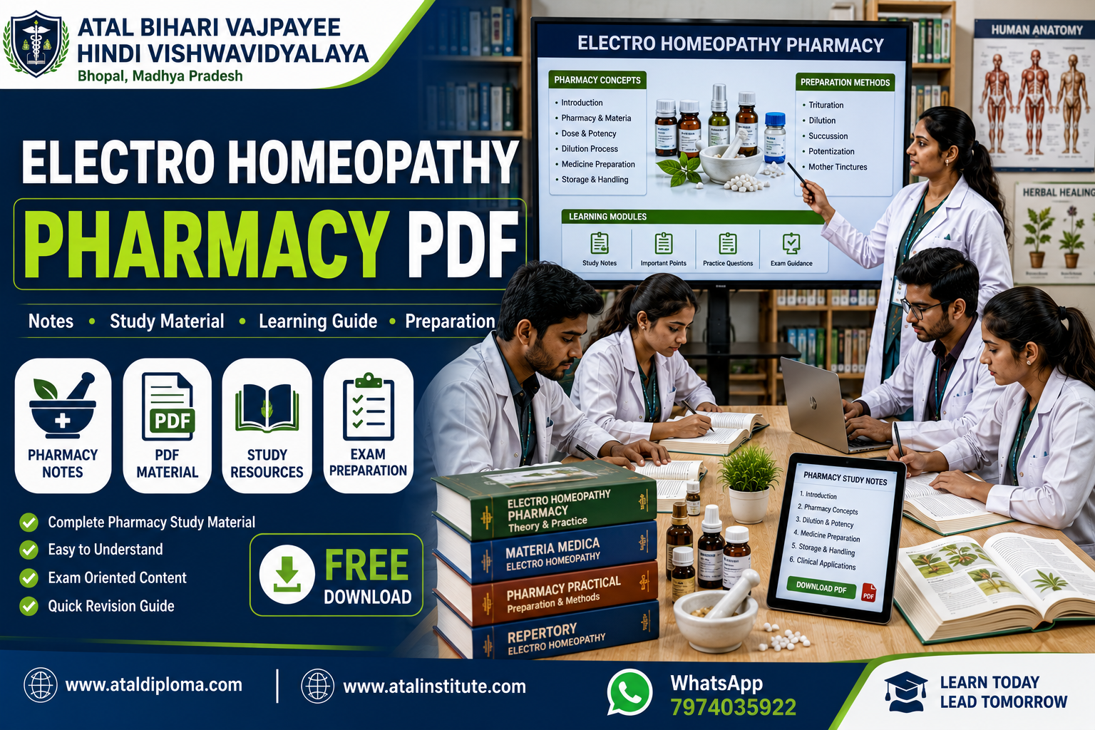 Electro Homeopathy Pharmacy PDF Notes Study Material Exam Preparation Guide