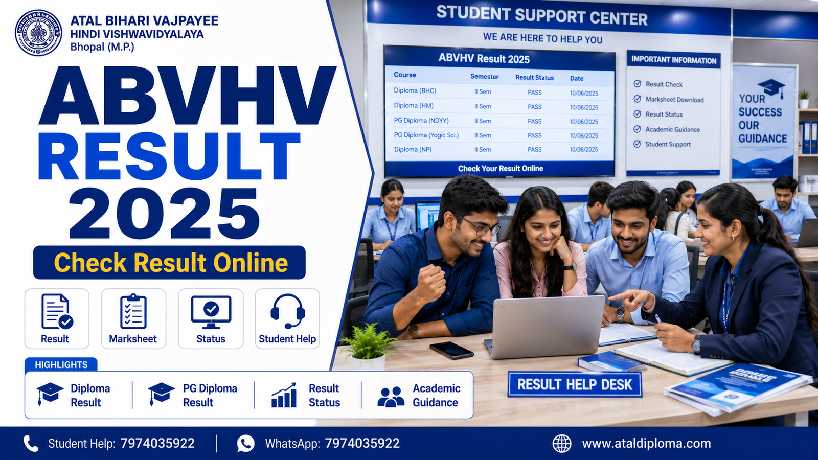 ABVHV Result 2025 Check Online Marksheet Status Information
